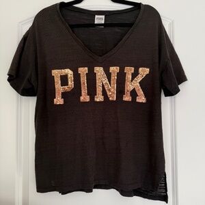Vintage Victoria's Secret Pink Sequined T-Shirt!
